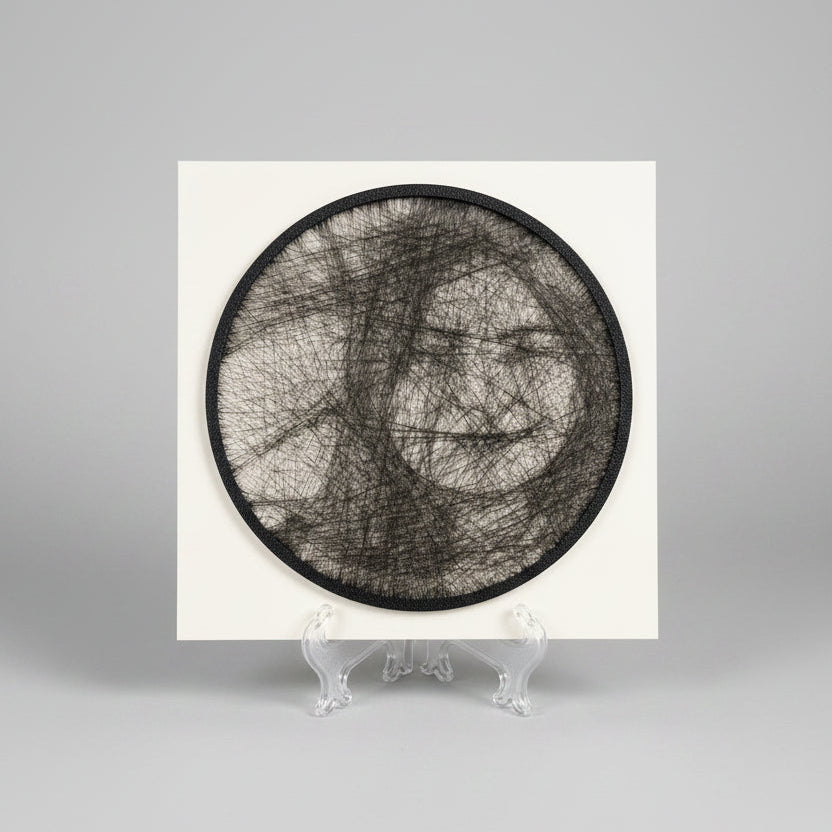 Custom String Art Portrait - Your Photo, Woven in Thread (Circular)
